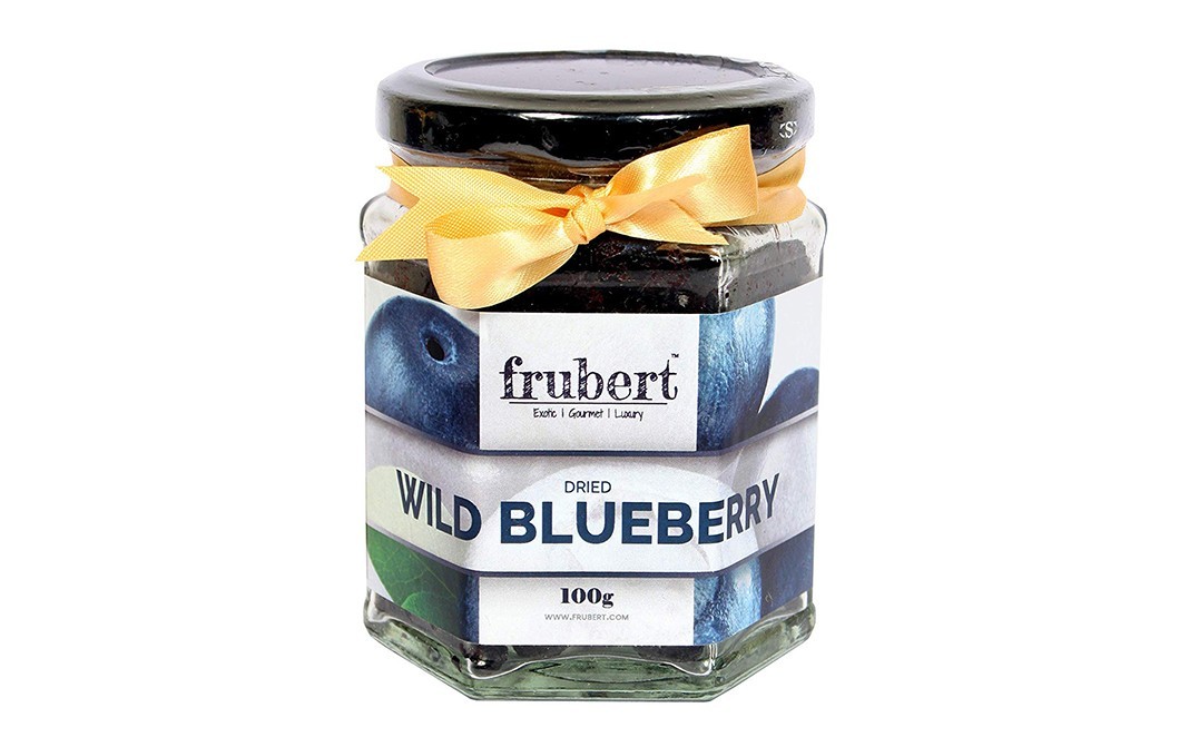 Frubert Dried Wild Blueberry    Glass Jar  100 grams